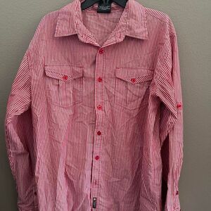 Southpole Men's Red and Pink Shirt